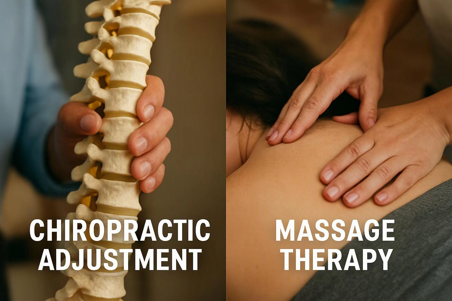 Chiropractic Adjustment vs. Massage Therapy