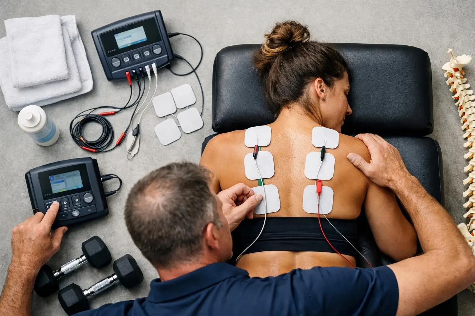 Electrical Muscle Stimulation in Chiropractor: Electrical Muscle Stimulation is a therapeutic technique that uses controll...