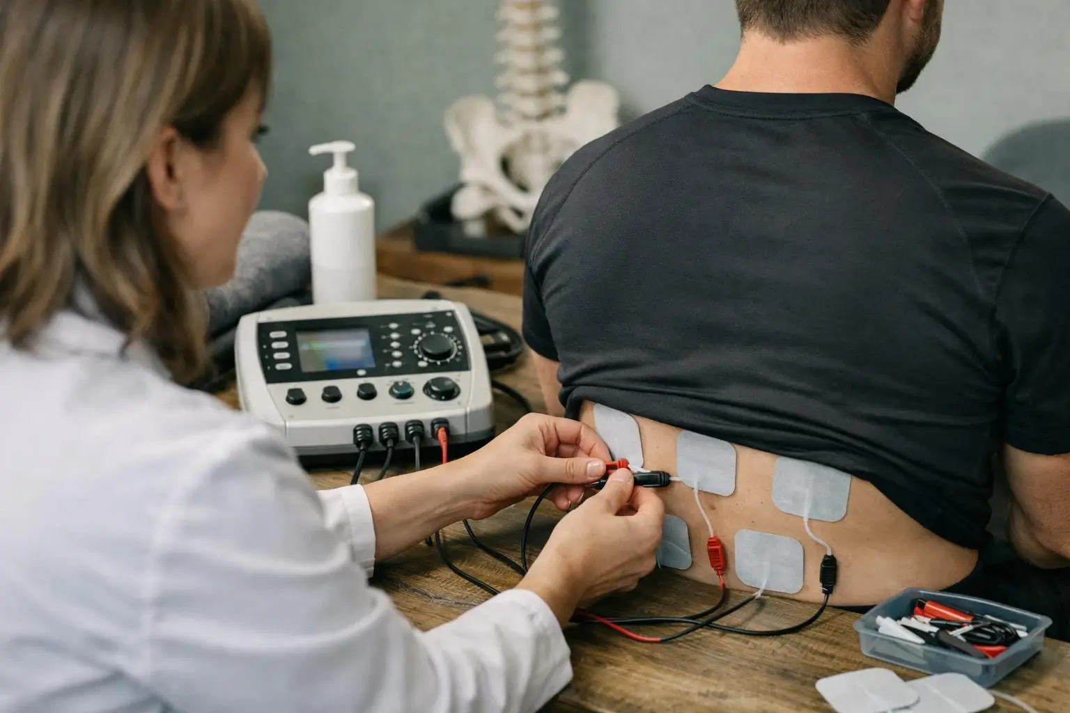 How Electrical Muscle Stimulation applies to Chiropractor services in Hermitage, United States—practical illustration