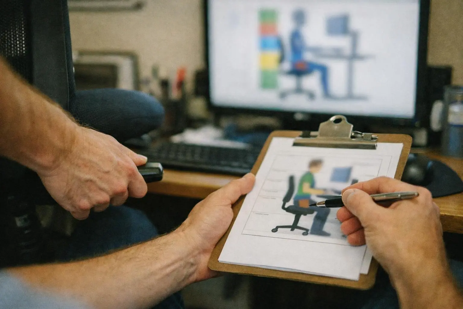Ergonomic Assessment in Chiropractor: Ergonomic Assessment is a systematic evaluation of a workspace, task, Or tool—visual...