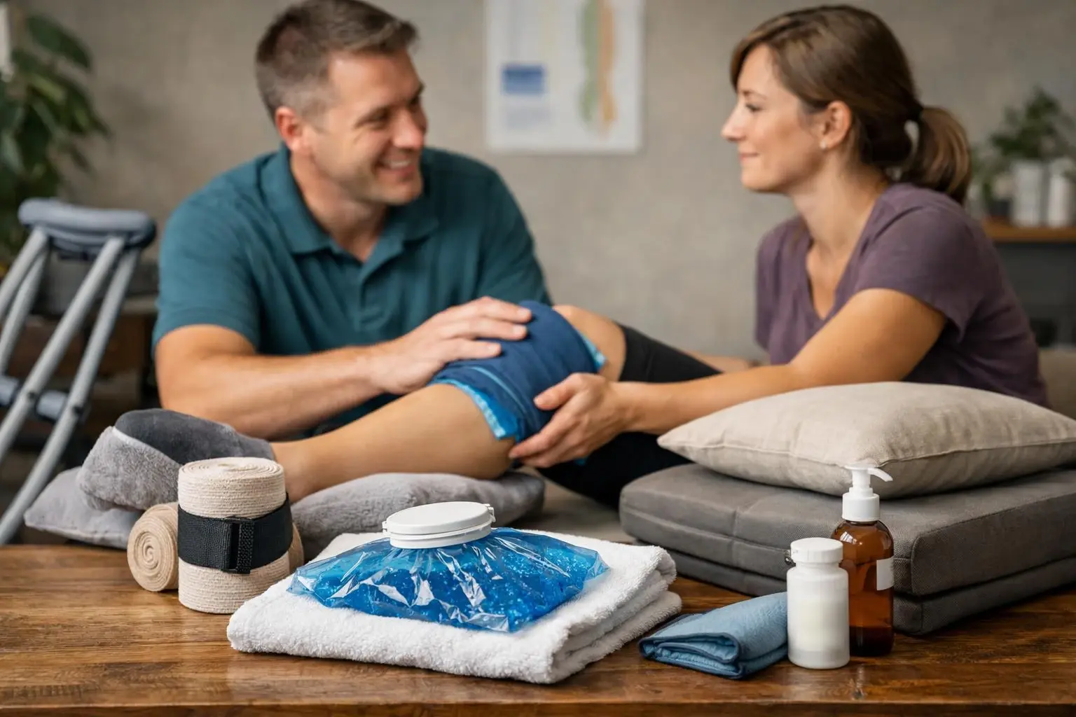 How Rest Ice Compression Elevation applies to Chiropractor services in Hermitage, United States—practical illustration